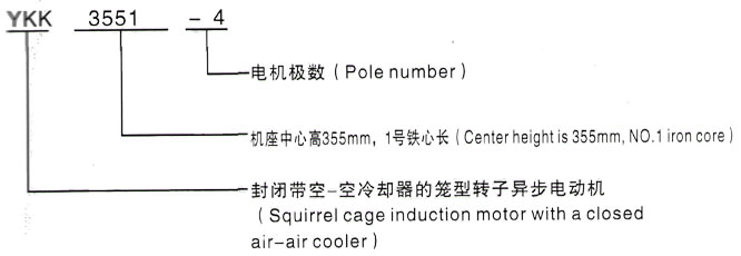 YKK系列(H355-1000)高压YKS4504-6三相异步电机西安泰富西玛电机型号说明